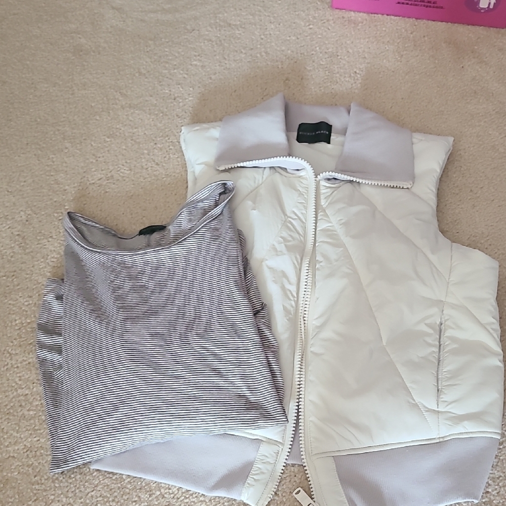 Striped Top And Vest Combo